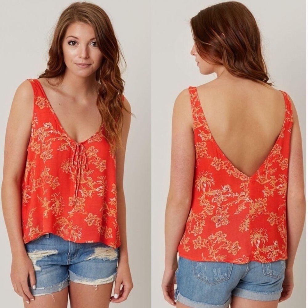 Intimately Free People Floral Print Double V Tank